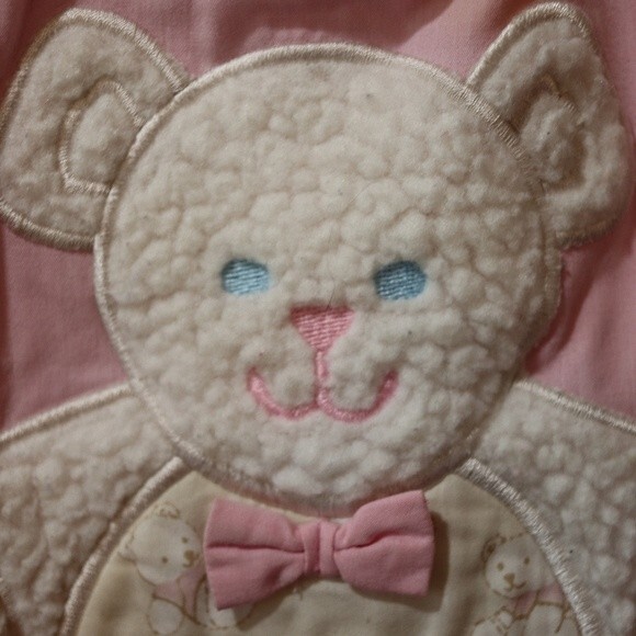 Casual Time Vintage 90s 24M Girls Snow Suit Pink Winter Teddy Bear - Picture 4 of 16